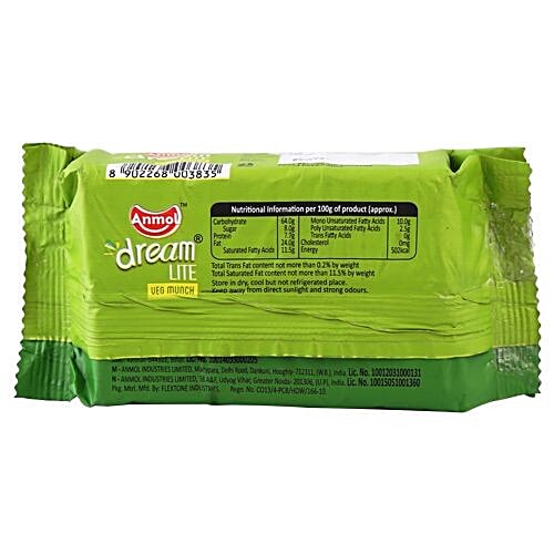 Anmol Dreamlite Biscuits - Veg Munch, 75 g  