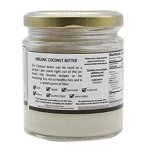 Dhatu Organics & Naturals Coconut Butter - Creamy, Stone Ground, 150 g  