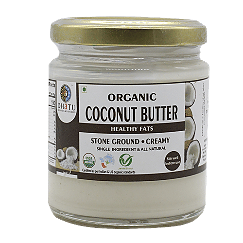 Dhatu Organics & Naturals Coconut Butter - Creamy, Stone Ground, 150 g  