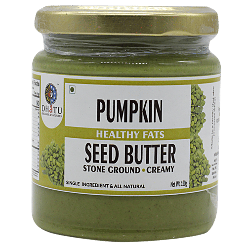 Dhatu Organics & Naturals Seed Butter - Pumpkin, Creamy, Stone Ground, 150 g  
