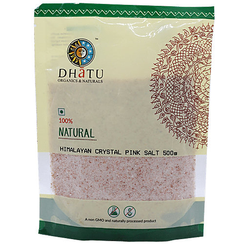 Dhatu Organics & Naturals Himalayan Crystal Pink Salt, 500 g Pouch Highest Grade
 Unrefined & Unprocessed