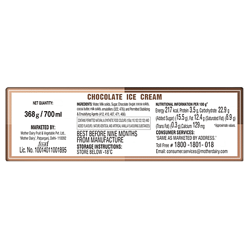 Buy Mother Dairy Ice Cream Chocolate 700 Ml Online At Best Price of Rs