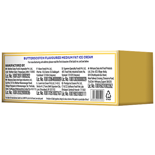 Mother Dairy Vanilla + Butterscotch Ice Cream, 700 ml Buy 1 Get 1 Free 