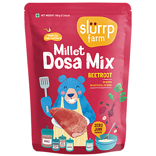Buy Slurrp Farm Dosa Mix Millet Supergrains Beetroot 150 Gm Online At