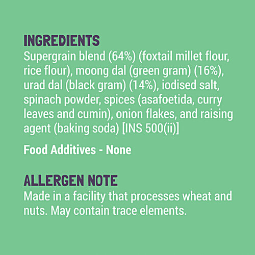 Slurrp Farm Millet Spinach Dosa Mix, 150 g No Preservatives, Protein Rich