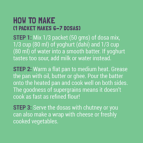 Slurrp Farm Millet Spinach Dosa Mix, 150 g No Preservatives, Protein Rich