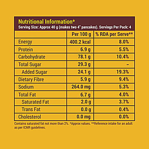 Slurrp Farm Banana Choco-Chip Millet Pancake Mix, 150 g  