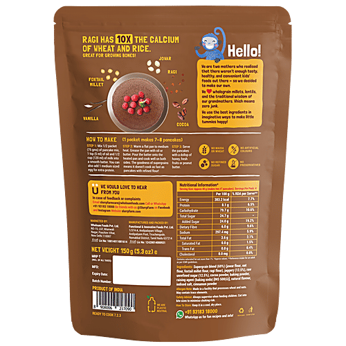Slurrp Farm Chocolate Millet Pancake Mix, 150 g