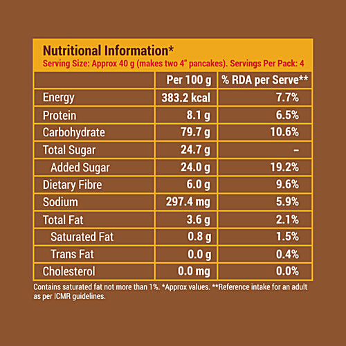 Slurrp Farm Chocolate Millet Pancake Mix, 150 g