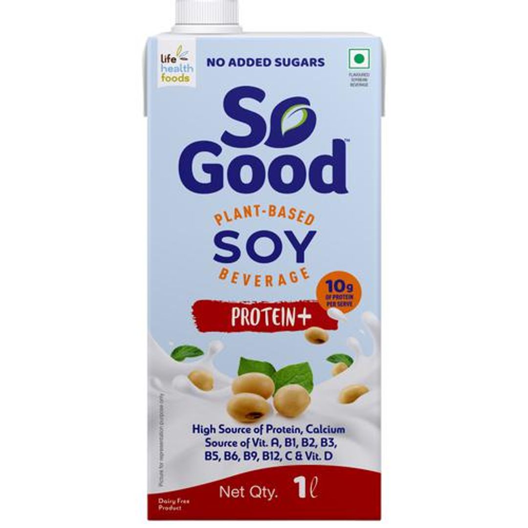 So Good Plant-Based Soy Beverage - Protein+, 1 L Tetra Pack