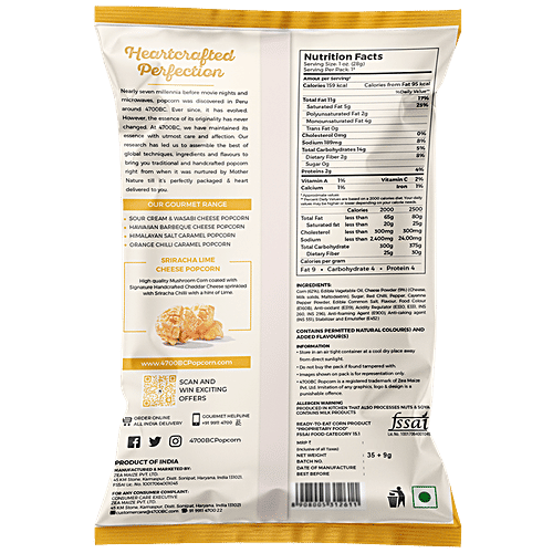 4700BC Gourmet Popcorn - Sriracha Lime Cheese, 35 g  Non-GMO, Gluten Free