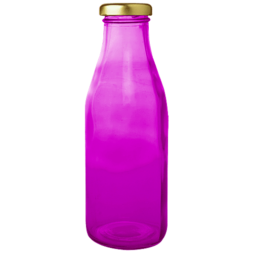 Glass Ideas  Bottle - Pink, For Milk/Water/Juice, 300 ml  Freezer & Refrigeration Safe