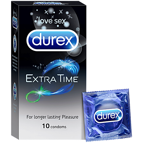 Durex Extra Time Condom, 10 pcs  Special Performa Lubricant