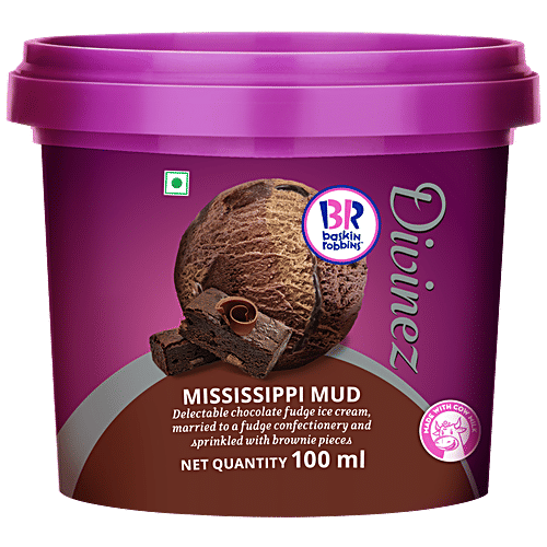 Baskin Robbins Missisippi Mud Ice Cream, 100 ml Cup 