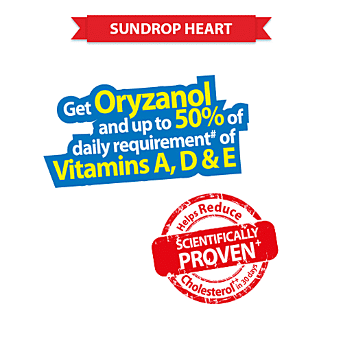 Sundrop Heart  Rice Bran & Sunflower Oil, 3 L Jar with Natural Vitamin & Oryzanol