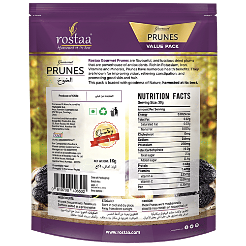Rostaa Prunes - Dried, 1 kg  