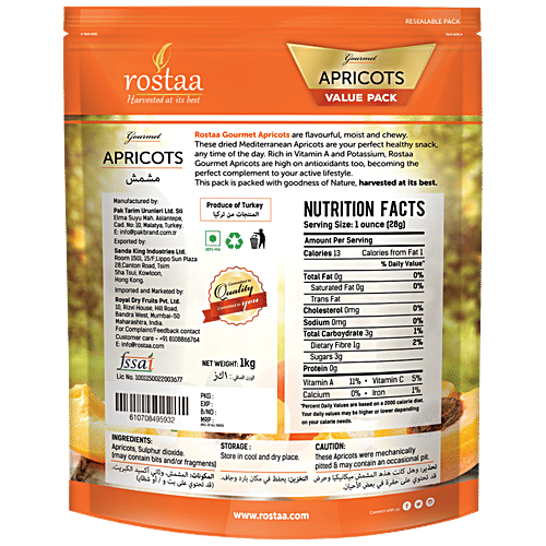 Rostaa Apricots - Dried, 1 kg  