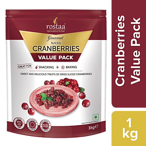 Rostaa Cranberry - Dried, Sliced, 1 kg  