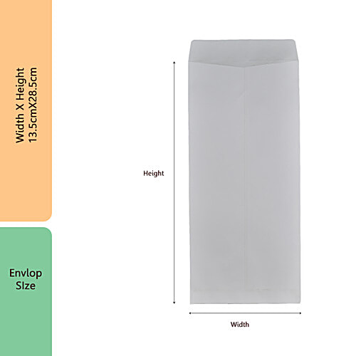 Ravi White Envelopes - 27.9 x 12.8 cm, 50 pcs Versatile Packaging
Keeps Documents Organised