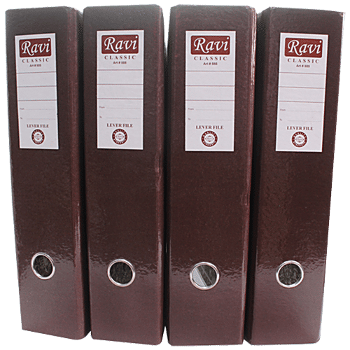 Buy Ravi Box File With Steel Clip Fullscape Classic 4 Pcs Online At