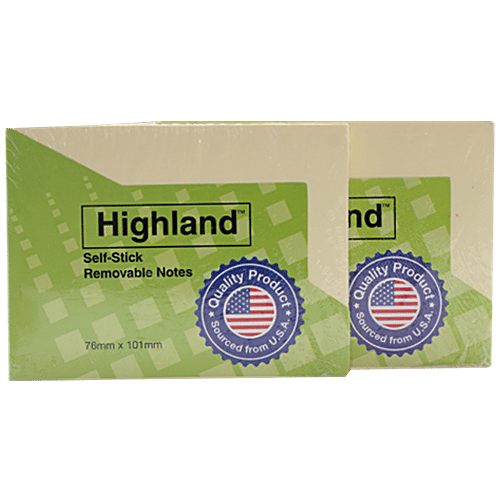 3M Highland Self-Stick Removable Notes- 8 x 10 cm, 100 sheets  