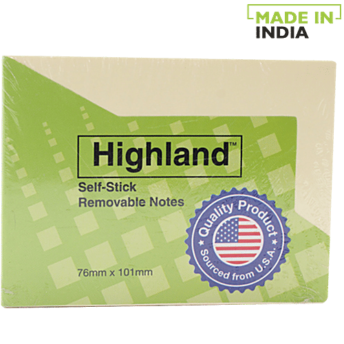 Buy 3M Highland Self Stick Removable Notes 3 X 4 Inches 100 Sheets