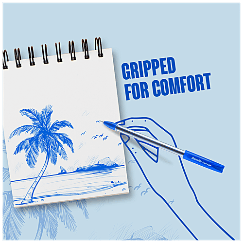 Reynolds Jiffy Gel Pen Set - Blue, 5 pcs  Smoothest Writing Pen
