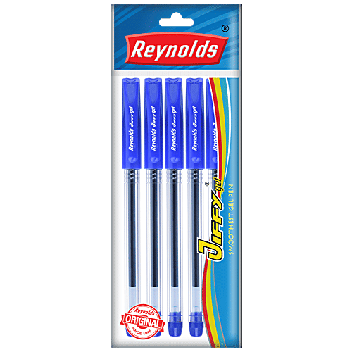 Buy Reynolds Gel Pen Jiffy Blue 5 Pcs Online At Best Price of Rs 35