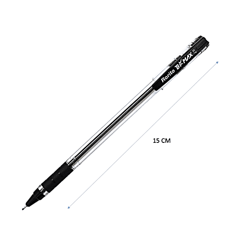 Rorito B-Max Ball Pens - Black, 5 pcs Bright Writing