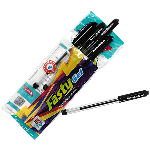 Rorito Fasty Gel Pens - Black, 5 pcs  