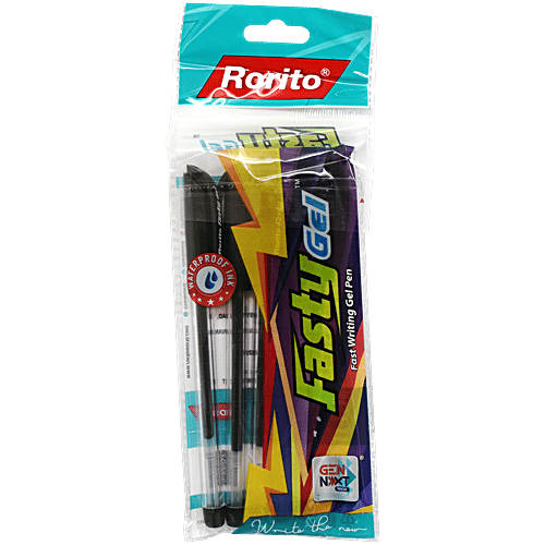 Rorito Fasty Gel Pens - Black, 5 pcs  