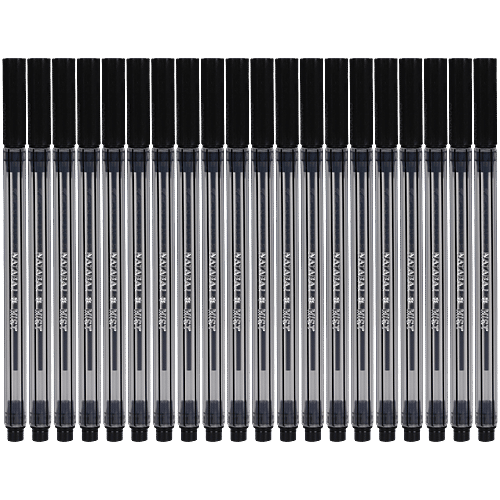 Nataraj 621 Mist Ball Pens - Black Ink, 20 pcs  Comfortable Grip, Non-Fading Ink, Smooth Writing