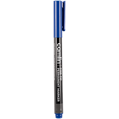 Camlin Kokuyo Marker Pen - Blue OHP, 10 pcs  OHP/CD/DVD Marker, UltraFine Tip