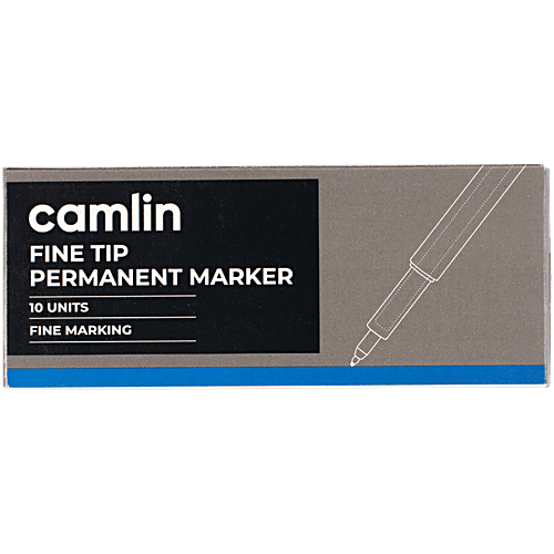 Camlin Kokuyo Marker Pen - Blue OHP, 10 pcs  OHP/CD/DVD Marker, UltraFine Tip