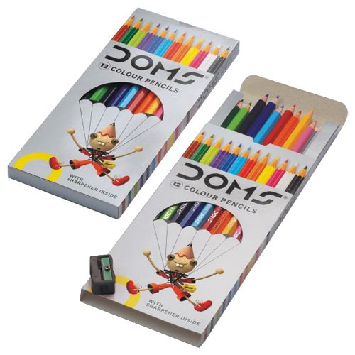 Doms Colour Pencil - 12 Colours, 12 pcs  