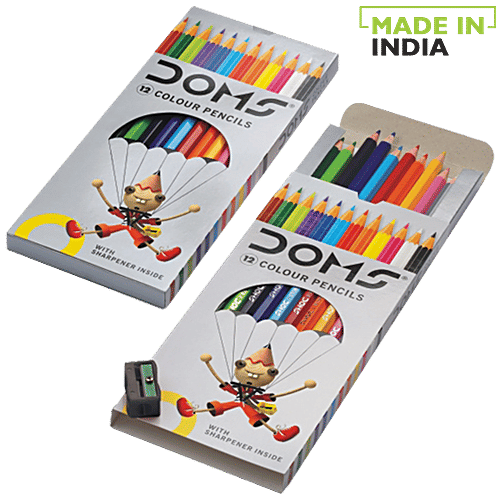 Buy Doms Colour Pencil 12 Colours 12 Pcs Online At Best Price of Rs 110