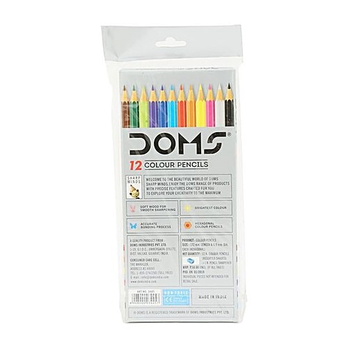 Buy Doms Colour Pencil Box 12 Colours 12 Pcs Online At Best Price of Rs ...