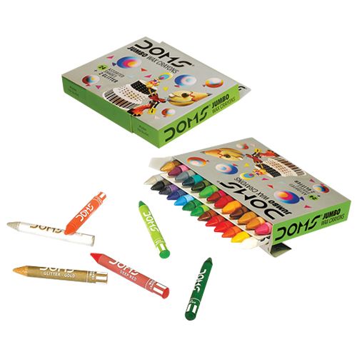 Doms Wax Crayons - 24 Colours, Jumbo, 24 pcs  