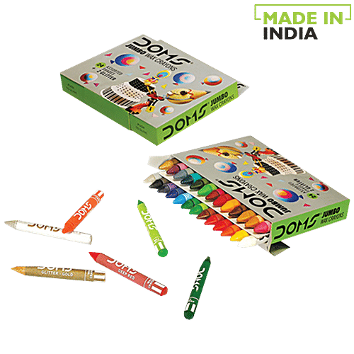 Doms Long Jumbo Wax Crayons, 24 shades  