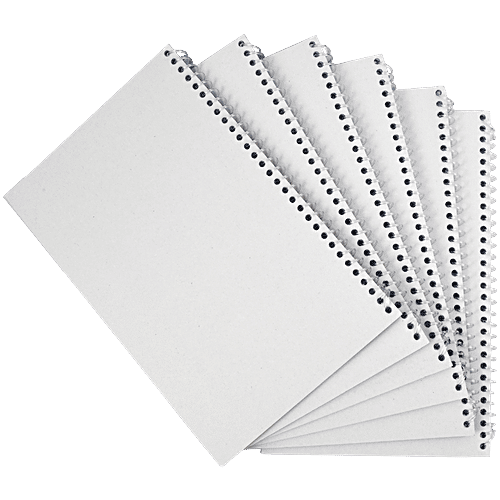 Cubic Ruled 80 Pages 1/4th Size Spiral Pad Wire-Bound Notebooks - 27.94 x 21.34 cm, 6 pcs (Pack of 6) 