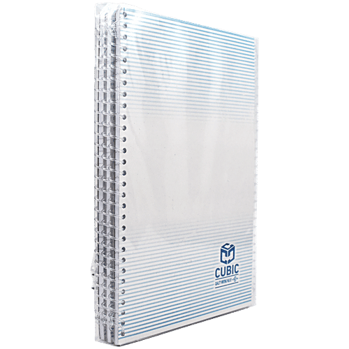 Cubic Ruled 80 Pages 1/4th Size Spiral Pad Wire-Bound Notebooks - 27.94 x 21.34 cm, 6 pcs (Pack of 6) 