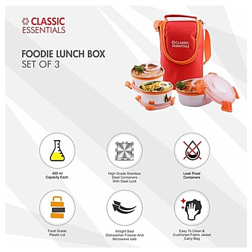 Buy Classic Essential Lunch Box With Clip Lock Leak Proof Containers 3L