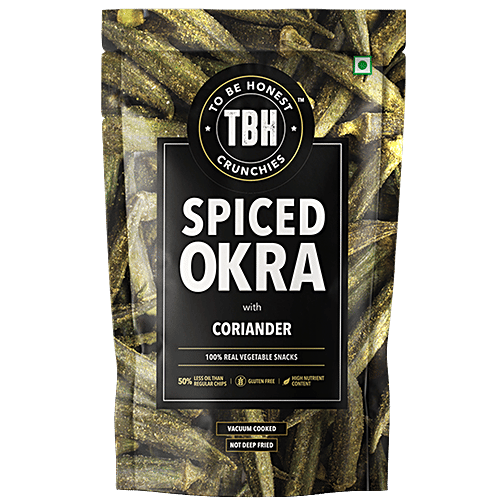 To Be Honest Spiced Okra With Coriander & Mint - Real Vegetable Snack, 25 g Gluten Free