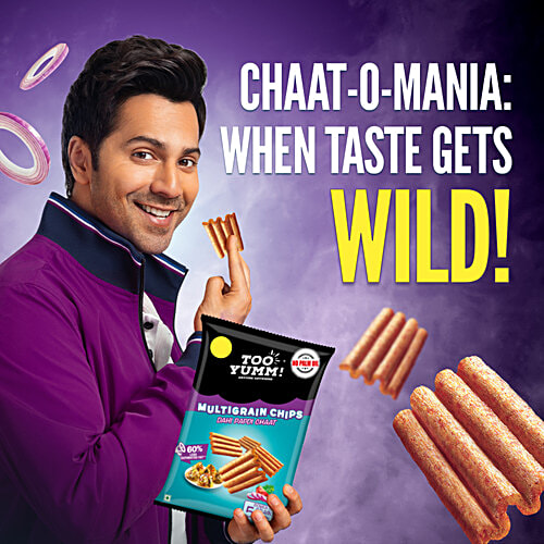 Too Yumm! Dahi Papdi Chaat Flavour Multigrain Chips, 41 g  Zero Cholesterol, Protein Snack