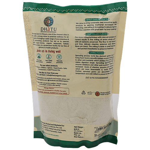 Dhatu Organics & Naturals Organic Mixed Millet Flour, 500 g  Non GMO, Free from Preservatives