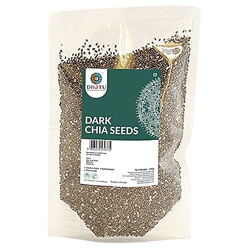 Dhatu Organics & Naturals Chia Seeds - Dark, 100 g  