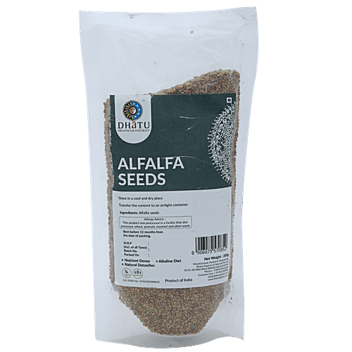 Dhatu Organics & Naturals Alfalfa Seeds, 200 g  