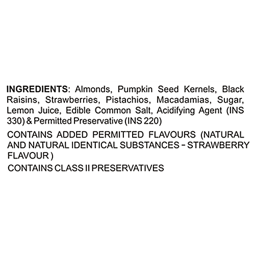 Gourmia Exotic Mix - With Macadamias, Seeds & Strawberries, 200 g  