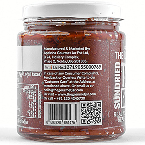 The Gourmet Jar Spread - Fiery, Sundried, Tomato, With Naga Chilli, 190 g  With Natural Ingredients