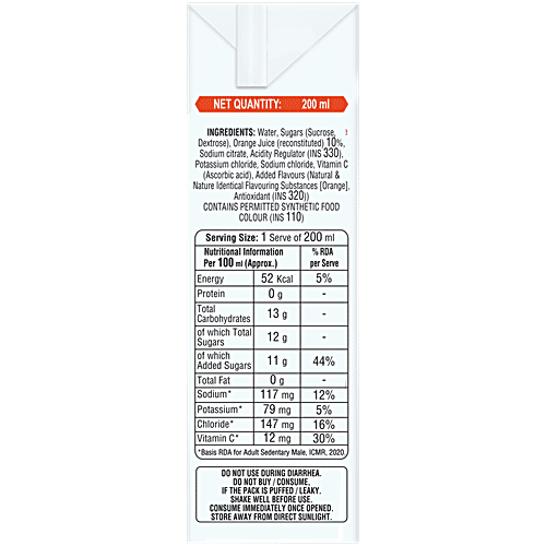 ORSL Electrolyte Drink - Orange, 200 ml  